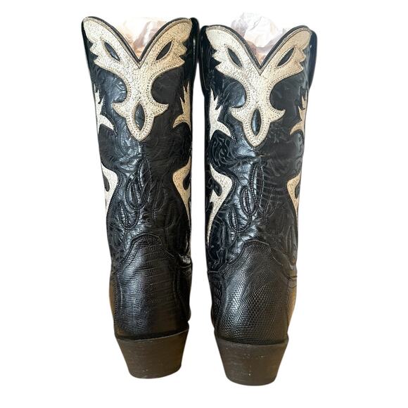 Frye Vintage Black Leather Lily Pointed Toe Cowgirl Boots 6.5 - Picture 5 of 12